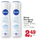 Deo Spray Fresh Natural im Angebot bei E center in Mannheim Deo Spray Fresh Natural Angebote von Nivea bei E center Mannheim für 2,49 €