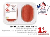 Haché au boeuf - Prix Mini en promo chez U Express Alès à 1,99 €