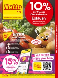 Discounter Prospekt von Netto Marken-Discount Mönchengladbach Netto Marken-Discount Prospekt: "10% auf frisches Obst & Gemüse", 2 Seiten, 04.08.2025 - 09.08.2025