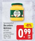 Das andere Apfelmus von Spreewaldhof für 0,99 € bei EDEKA im Angebot Das andere Apfelmus von Spreewaldhof im aktuellen EDEKA Prospekt