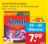 Geschirrspültabs im Netto Marken-Discount Prospekt Geschirrspültabs von Somat im aktuellen Netto Marken-Discount Prospekt für 7,99 €