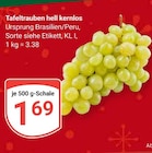 GLOBUS - Tafeltrauben hell kernlos Angebot im Prospekt Tafeltrauben hell kernlos bei GLOBUS im Prospekt "" für 1,69 €