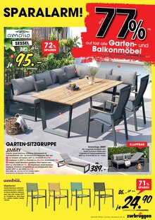 Gartensitzmöbel im Zurbrüggen Prospekt "GARTENMÖBEL SPARALARM!" mit 8 Seiten (Essen)