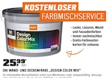 WAND- UND DECKENFARBE „DESIGN COLOR MIX“ Angebote von OBI bei OBI Landshut für 25,99 €