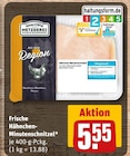 Frische Hähnchen-Minutenschnitzel im Angebot bei REWE in Düsseldorf Frische Hähnchen-Minutenschnitzel Angebote von Qualitätsmetzgerei Wilhelm Brandenburg bei REWE Düsseldorf für 5,55 €