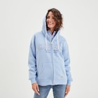 Promo Sweat zippé à capuche Creeks Original bleu lavande femme à 25,99 € dans le catalogue La Halle à Pornic