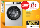 Lave-linge frontal 9 kg - HISENSE en promo chez Super U Tournefeuille à 249,00 €