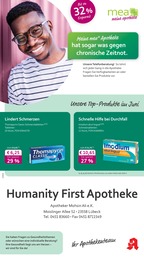 mea - meine apotheke Prospekt für Lübeck: "Unsere Juni-Angebote", 4 Seiten, 01.06.2025 - 30.06.2025