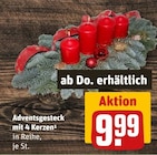 Adventsgesteck mit 4 Kerzen Angebote bei REWE Bergisch Gladbach für 9,99 €