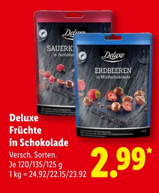 Früchte in Schokolade