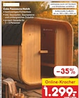 Cube Fasssauna Nolvik bei Netto Marken-Discount im Schwarzenberg Prospekt für 1.299,00 €
