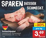 Aktuelle Schweinefleisch Angebote bei Netto Marken-Discount in Lübeck Aktuelles Schlachtpaket Angebot bei Netto Marken-Discount in Lübeck ab 3,49 €
