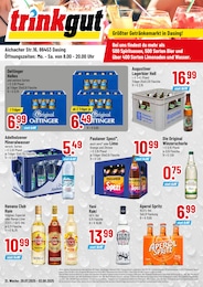 Trinkgut Prospekt "Größter Getränkemarkt in Dasing!", 4 Seiten, 28.07.2025 - 28.07.2025 Aktueller Trinkgut Prospekt, "Größter Getränkemarkt in Dasing!", mit Angeboten der Woche, gültig von 28.07.2025 bis 28.07.2025