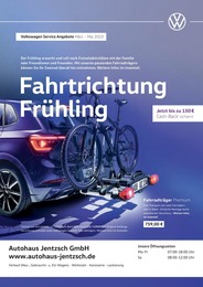 Volkswagen Prospekt für Doberschütz: Fahrtrichtung Frühling, 1 Seite, 01.03.2023 - 31.05.2023