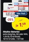 Alkaline-Batterien Angebote bei ROLLER Herne für 1,49 €