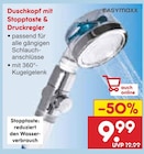 Duschkopf mit Stopptaste & Druckregler von EASYMAXX im aktuellen Netto Marken-Discount Prospekt