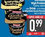High Protein Vanilla Pudding im EDEKA Prospekt High Protein Vanilla Pudding von Ehrmann im aktuellen EDEKA Prospekt für 0,99 €