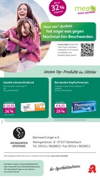 mea - meine apotheke Prospekt für Volkach: "Unsere Oktober-Angebote", 4 Seiten, 01.10.2025 - 31.10.2025