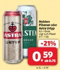 Holsten Pilsener oder Astra Urtyp Angebote bei Markant Nordwest Friesoythe für 0,59 €