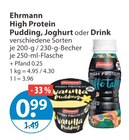 Aktuelles High Protein Pudding, Joghurt oder Drink Angebot bei V-Markt in Memmingen ab 0,99 €