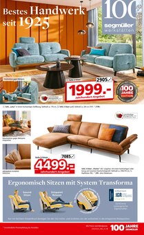 Couch im Segmüller Prospekt "100 JAHRE SEGMÜLLER" mit 32 Seiten (Erlangen)