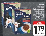 felix Soup Katzennahrung im Angebot bei EDEKA in Amberg felix Soup Katzennahrung Angebote von Purina bei EDEKA Amberg für 1,79 €