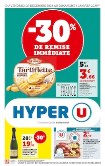 Prospectus Hyper U de la semaine "Hyper U" avec 1 pages, valide du 27/12/2024 au 05/01/2025 pour Le Pont-de-Beauvoisin et alentours