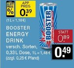 Aktuelles Booster Energy Drink Angebot bei E center in Ratingen ab 0,39 €