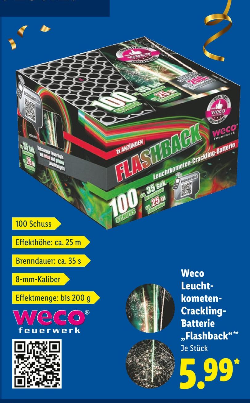 Leuchtkometen-Crackling-Batterie Flashback