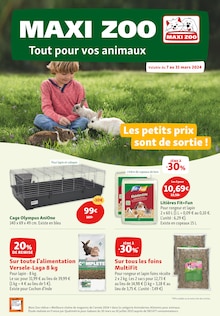 Prospectus Maxi Zoo de la semaine "MAXI ZOO Tout pour vos animaux" avec 1 pages, valide du 07/03/2024 au 31/03/2024 pour Châtellerault et alentours
