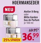 Atelier X-Berg oder Mitte Garden Eau de Parfum von HOERMANSEDER für 36,99 € bei Rossmann im Angebot Atelier X-Berg oder Mitte Garden Eau de Parfum von HOERMANSEDER im aktuellen Rossmann Prospekt