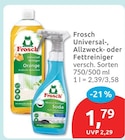 Universal-, Allzweck- oder Fettreiniger von Frosch im aktuellen budni Prospekt