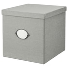 Kasten mit Deckel grau 32x35x32 cm von KVARNVIK im aktuellen IKEA Prospekt für 14,99 €