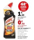 Gel wc (A)(B) - Harpic en promo chez Super U Livry-Gargan à 0,52 €