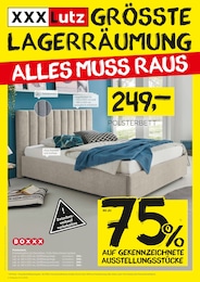 XXXLutz Möbelhäuser Prospekt: "GRÖSSTE LAGERRÄUMUNG", 12 Seiten, 12.01.2026 - 25.01.2026