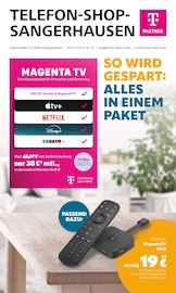 Aktueller Telefon Shop Sangerhausen Prospekt mit Fernseher, "SO WIRD GESPART: ALLES IN EINEM PAKET", Seite 1