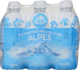 SUR TOUS LES PACKS ET BOUTEILLES D'EAU MINÉRALE NATURELLE DES ALPES - CARREFOUR CLASSIC' en promo chez Carrefour Rennes