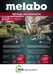 Aktueller RHG Baucentrum Prospekt mit Gartenschere, "Metabo-Aktionssets – Jetzt ZUGREIFEN!", Seite 1