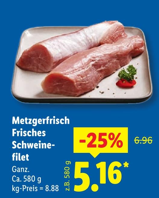 Frisches Schweinefilet