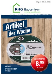 Aktueller RHG Baucentrum Baumarkt Prospekt in Plauen und Umgebung, "Artikel der Woche!" mit 1 Seite, 03.03.2025 - 08.03.2025