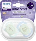 Schnuller ultra start Nighttime, grün/blau, 0-2 Monate von Philips AVENT im aktuellen dm-drogerie markt Prospekt für 8,25 €