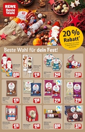 REWE Schokoladenweihnachtsmann im Prospekt 