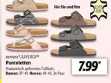 Pantoletten Angebote von esmara oder LIVERGY bei Lidl Nürnberg für 7,99 €