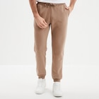 Pantalon jogging droit molleton taupe homme dans le catalogue La Halle