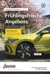 Aktueller Volkswagen Werkstatt & Auto Prospekt für Dornstadt: Frühlingsfrische Angebote mit 1} Seite, 01.03.2024 - 31.05.2024