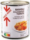 Ravioli à la sauce tomate prix mini dans le catalogue Super U