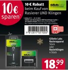 Labs Rasierapparat oder Rasierklingen von Gillette für 18,99 € bei Rossmann im Angebot Labs Rasierapparat oder Rasierklingen von Gillette im aktuellen Rossmann Prospekt