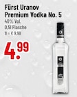 Premium Vodka No. 5 von Fürst Uranov im aktuellen Trinkgut Prospekt für 4,99 €