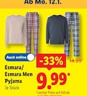 Esmara Men Pyjama von Esmara für 9,99 € bei Lidl im Angebot Esmara Men Pyjama von Esmara im aktuellen Lidl Prospekt