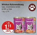 Katzennahrung von Whiskas im aktuellen V-Markt Prospekt für 1,11 €